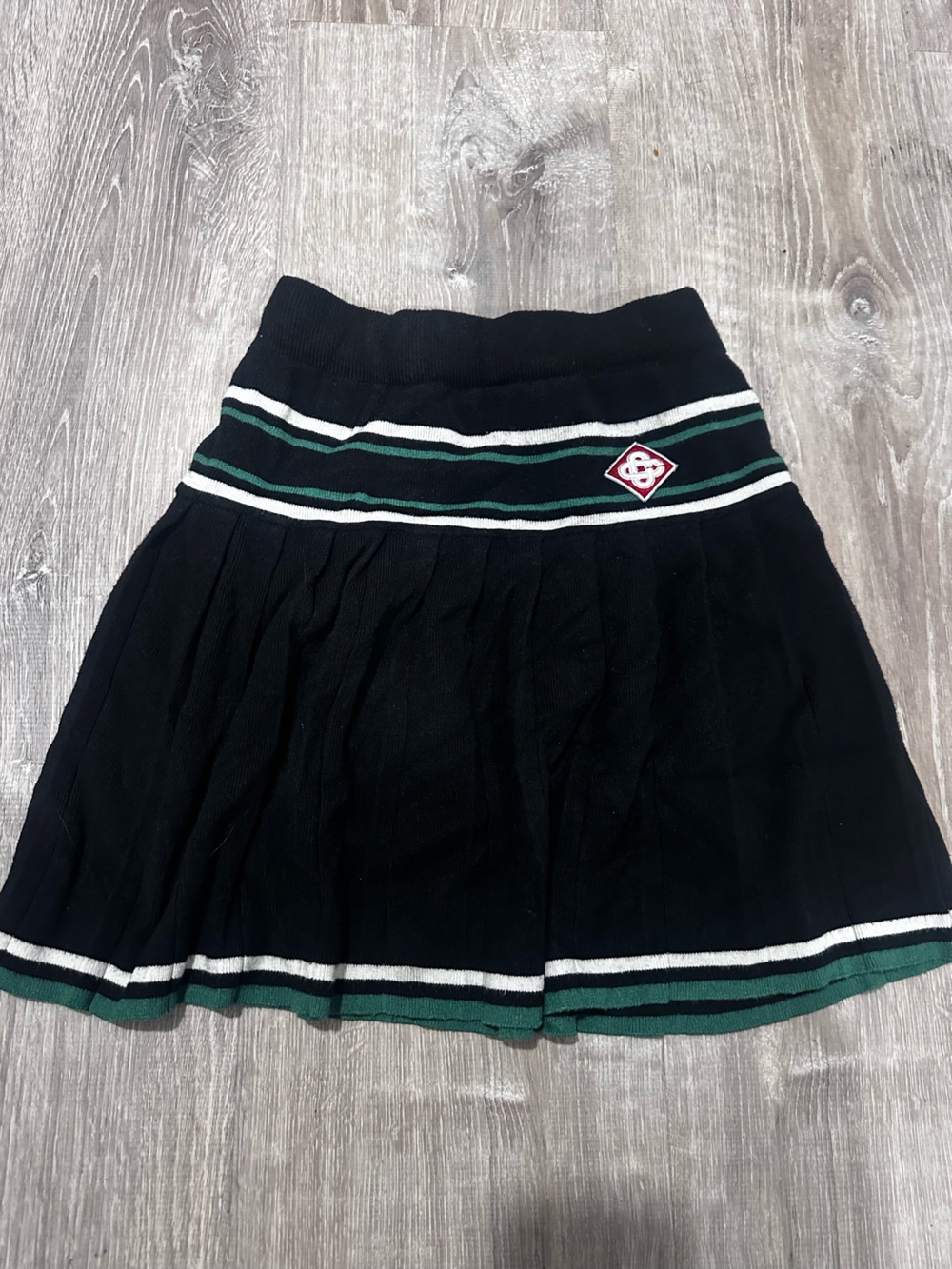 Casablanca Tennis skirt black green and white